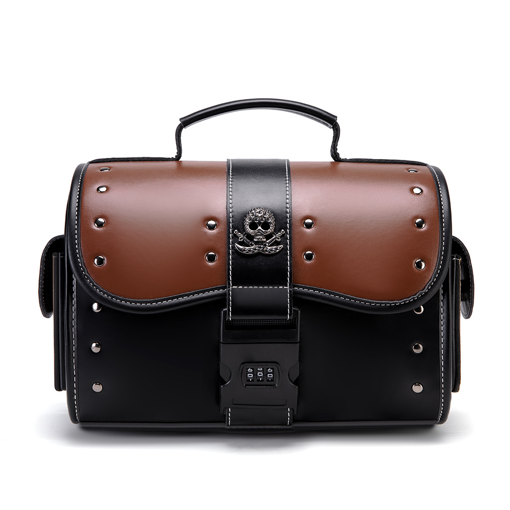 Leatherwork Rivets - Vintage Skull Motorcycle Side Bag Rivet