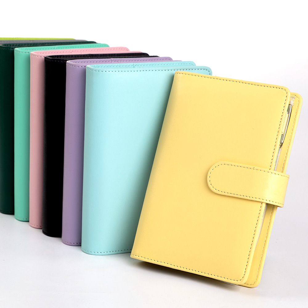 A6 Macaron PU Leather Binder N - Leather Work Notebook ulasan dan harga