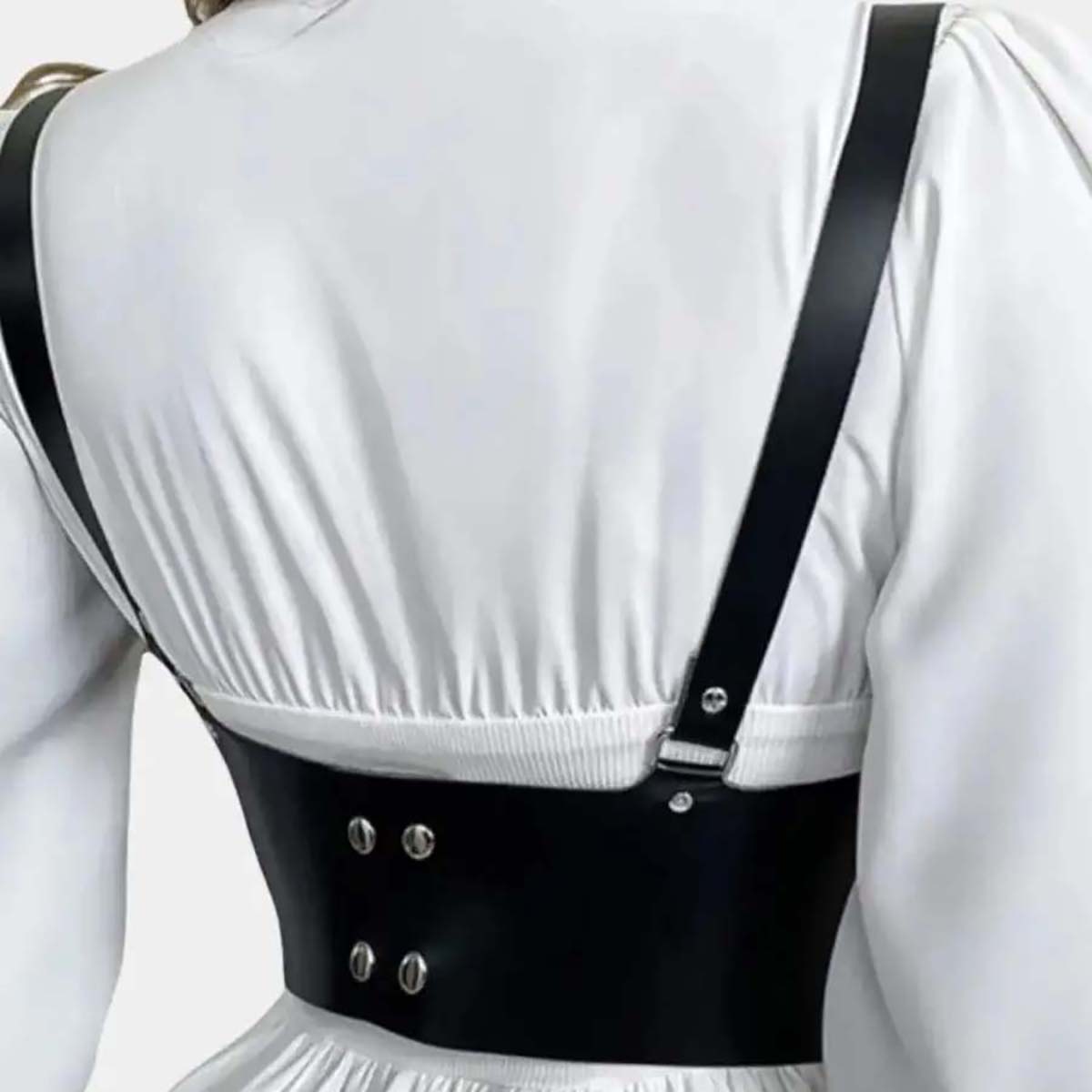 Women Fashion Belt Punk Waist- - Leather Work Harness ulasan dan harga