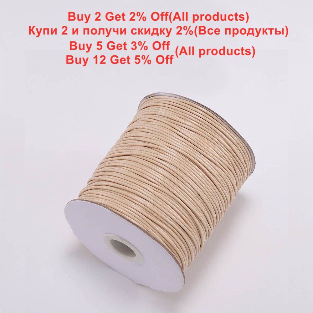 10M/Lot 0.5-2.5mm Leather Line - Waxed Thread Linen ulasan dan harga