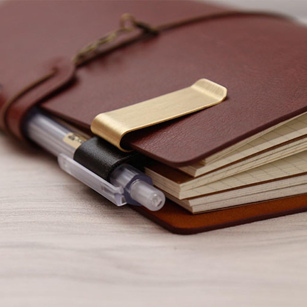 Handmade Leather Brass Stainle - Leather Work Notebook ulasan dan harga