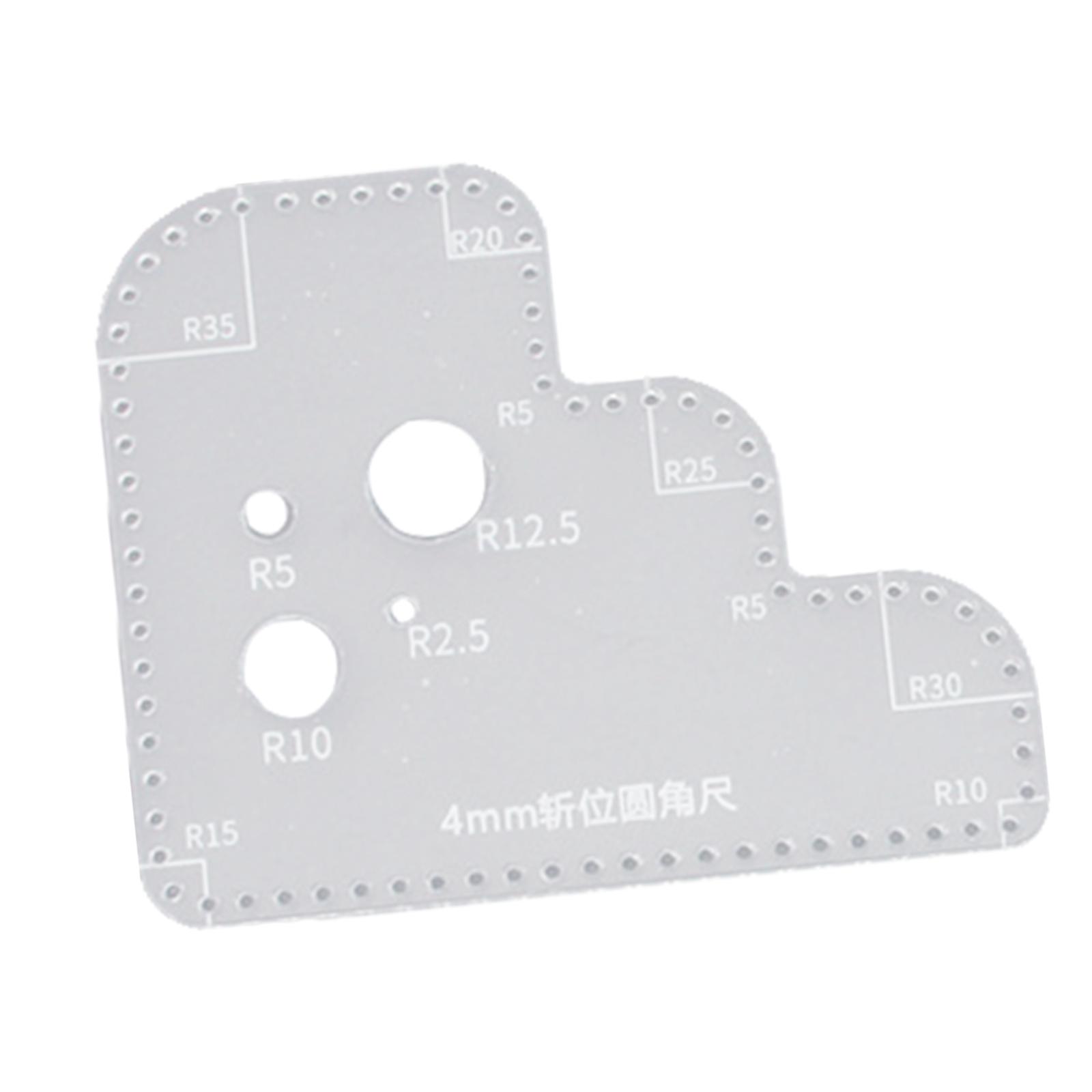 Clear Acrylic Circle Ruler Tem - Leatherworking Guide ulasan dan harga