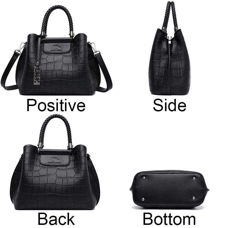 Genuine Leather Handbags For W - Leatherwork Rivets ulasan dan harga