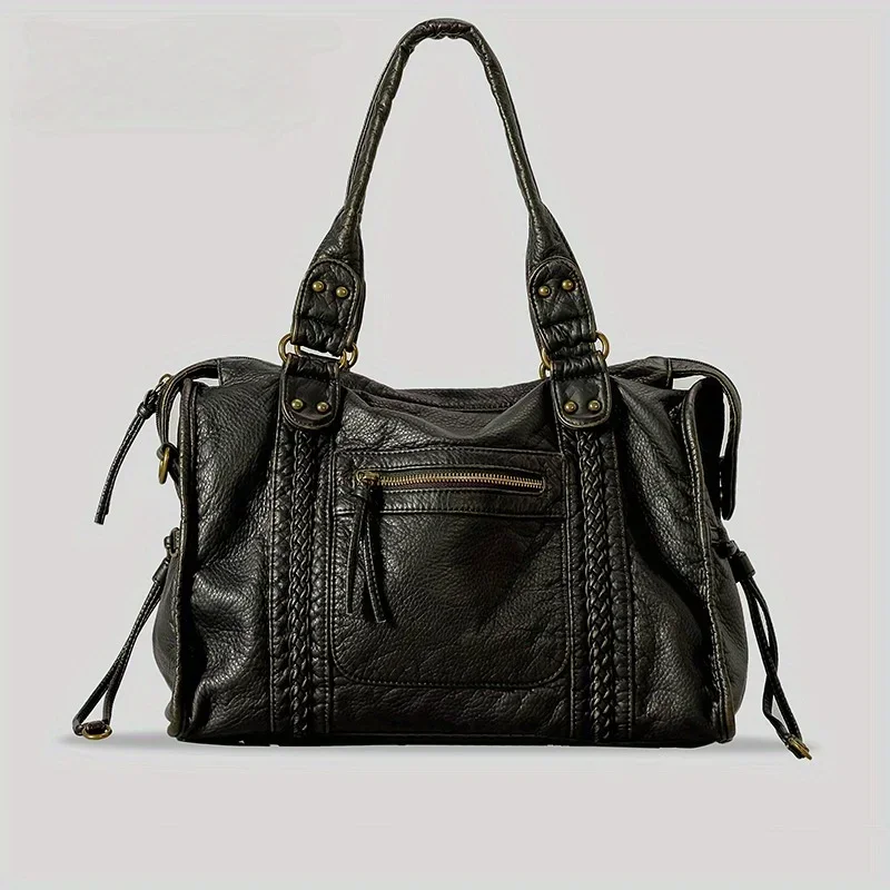​​Braided Trim Black Leather T - Leatherwork Rivets ulasan dan harga