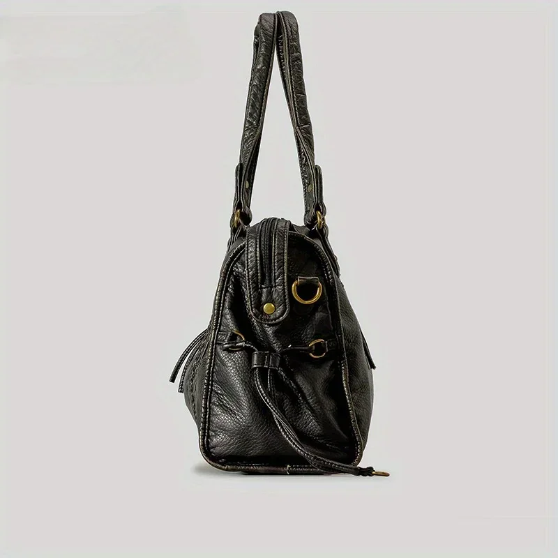 ​​Braided Trim Black Leather T - Leatherwork Rivets ulasan dan harga