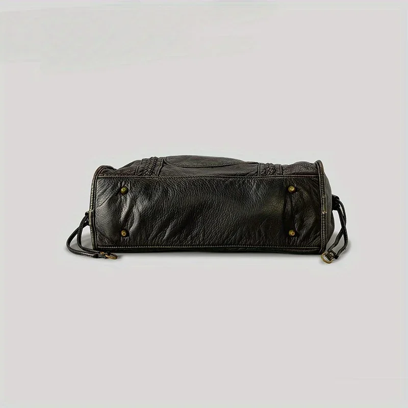 ​​Braided Trim Black Leather T - Leatherwork Rivets ulasan dan harga