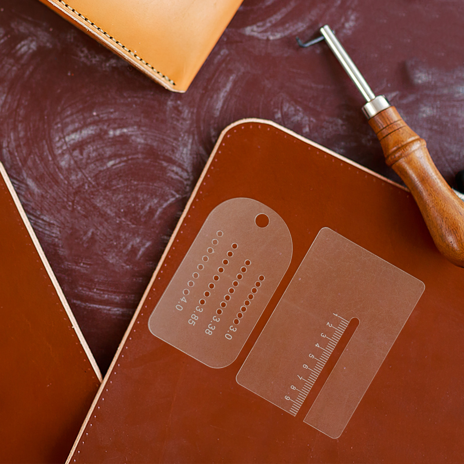 2Pcs Multifunctional Hole Punc - Leatherworking Guide ulasan dan harga