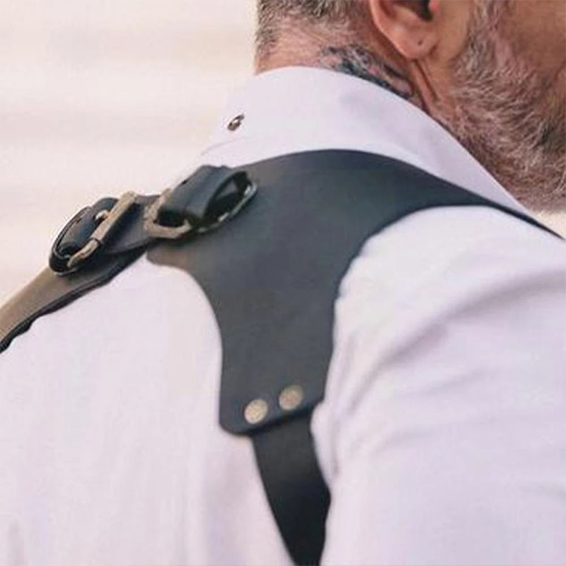Men's Suspenders Belts New Fas - Leather Work Harness ulasan dan harga