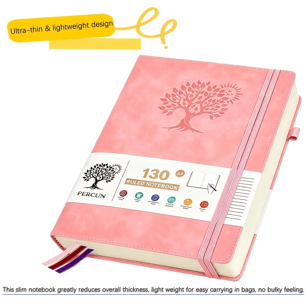 A4 Ruled Hardcover Diary Noteb - Leather Work Notebook ulasan dan harga