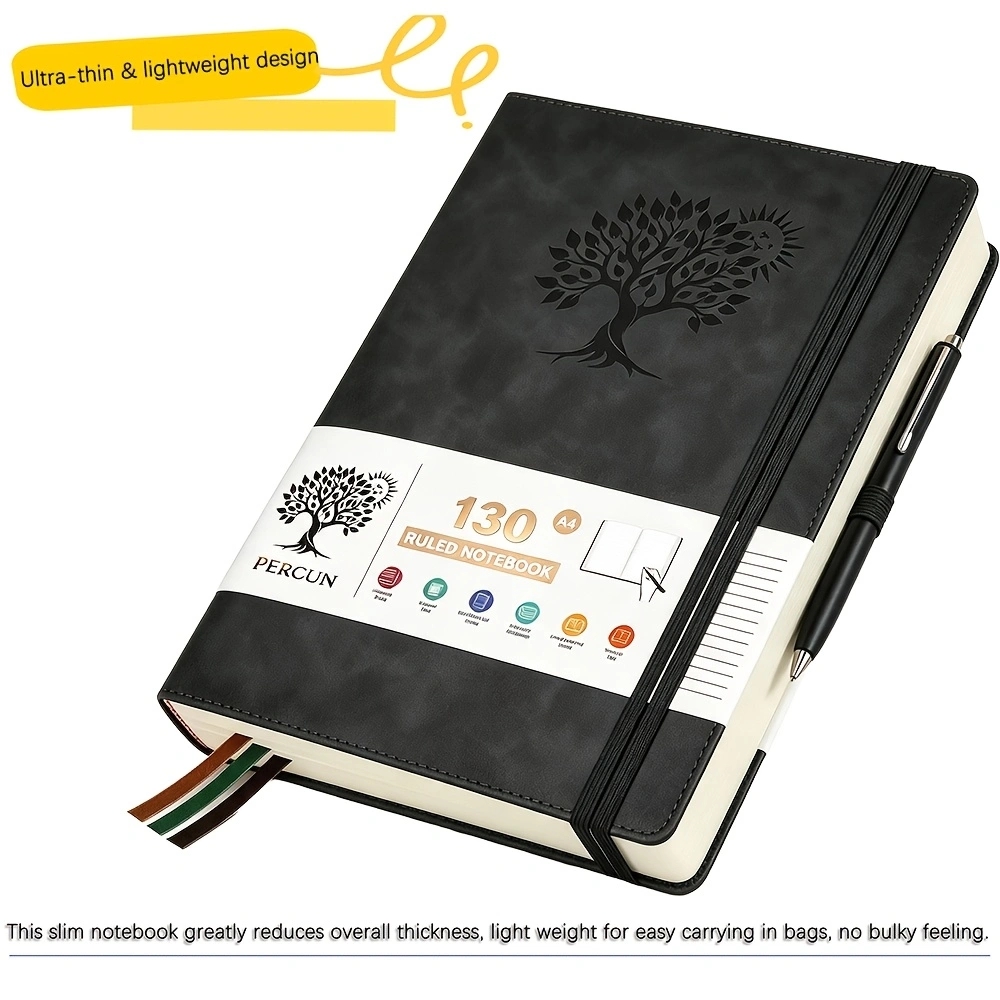 A4 Ruled Hardcover Diary Noteb - Leather Work Notebook ulasan dan harga