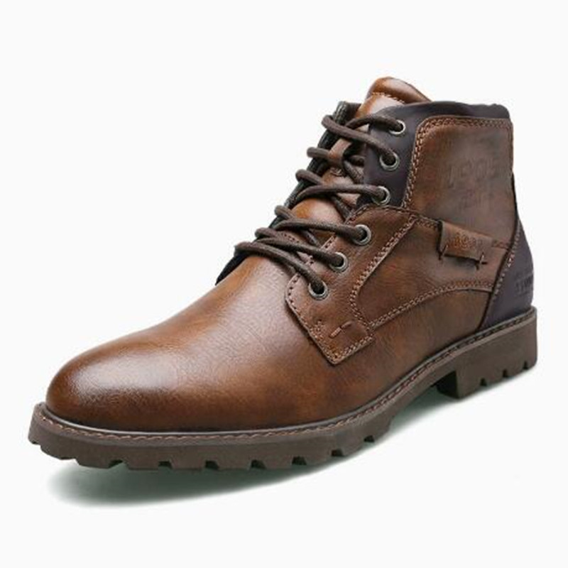 2026 Leather Men Ankle Boots P - Leather Work Fabric ulasan dan harga