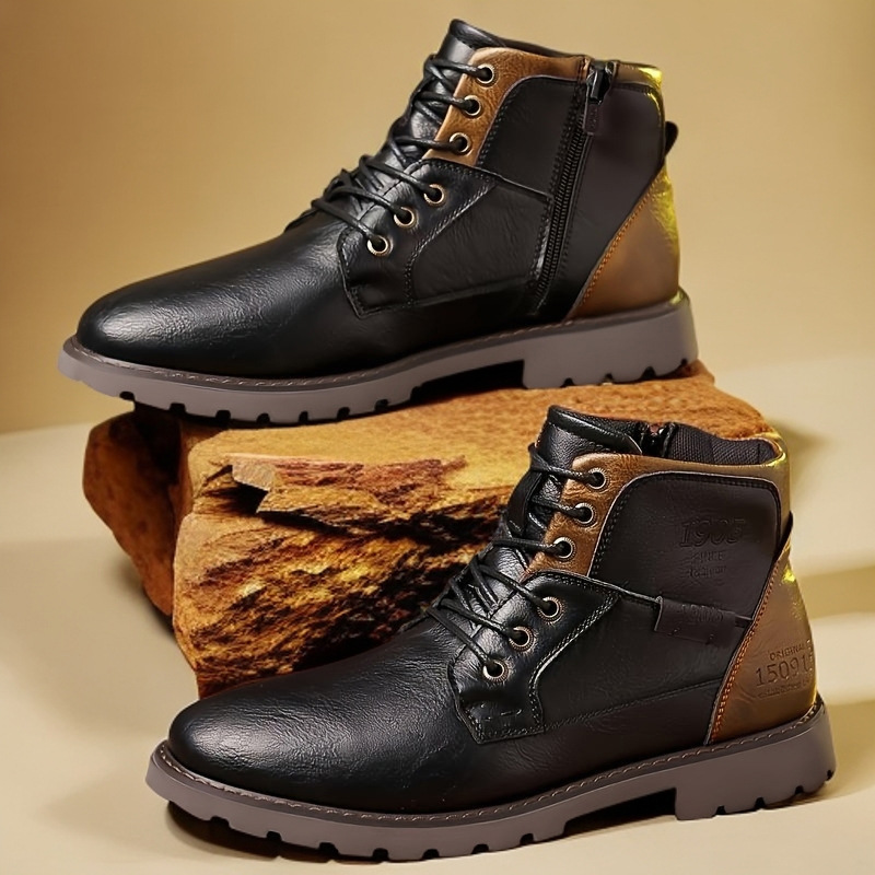 2026 Leather Men Ankle Boots P - Leather Work Fabric ulasan dan harga