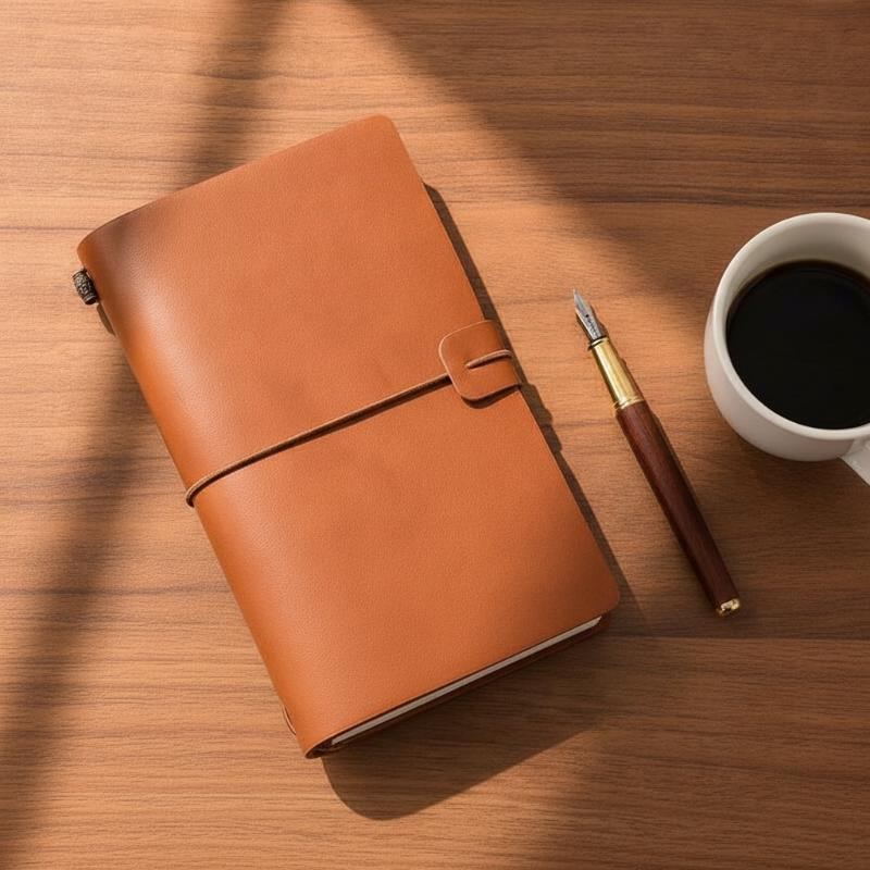 Vintage PU Leather Refillable  - Leatherwork Journal ulasan dan harga