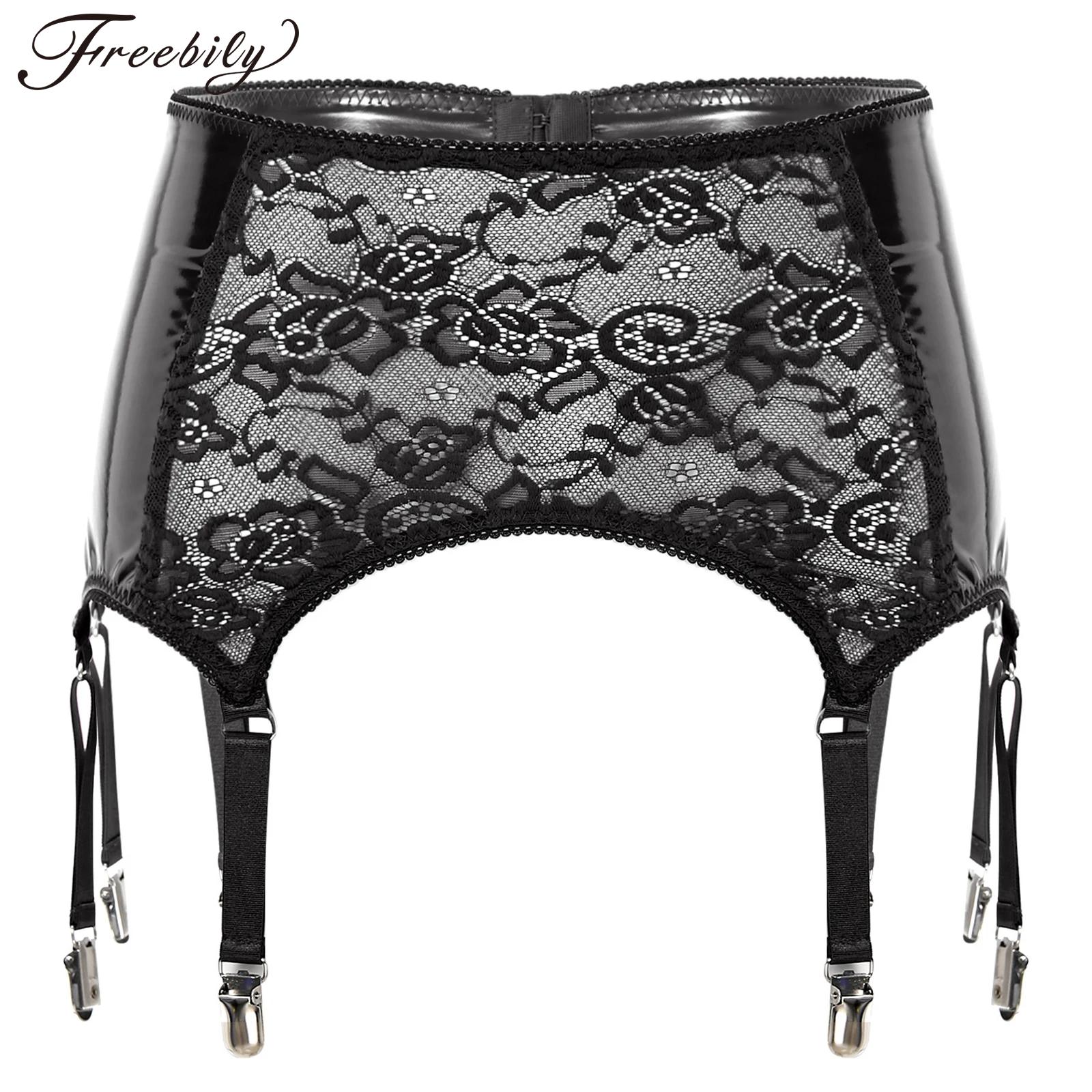 Women Floral Lace Suspender Ga - Leather Work Harness ulasan dan harga